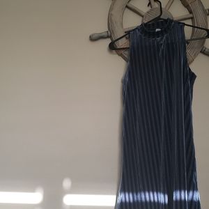Dark blue velvet mudd dress